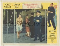 5r1454 THAT TOUCH OF MINK LC #7 1962 Cary Grant wearing only a towel outdoors by door man!