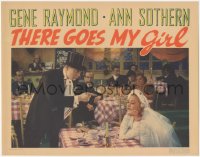 5r1456 THERE GOES MY GIRL LC 1937 Gene Raymond accusing sad bride Ann Sothern in restaurant, rare!