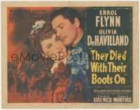 5r1095 THEY DIED WITH THEIR BOOTS ON TC 1941 Errol Flynn & Olivia De Havilland at Little Big Horn!