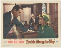 5r1497 TROUBLE ALONG THE WAY LC #3 1953 John Wayne questioning Donna Reed on the witness stand!