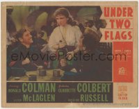 5r1501 UNDER TWO FLAGS LC 1936 Claudette Colbert glares as she brings Ronald Colman another drink!