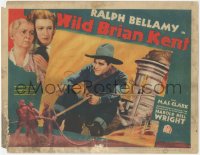 5r1110 WILD BRIAN KENT TC 1936 c/u of Ralph Bellamy on fire engine, Harold Bell Wright, ultra rare!