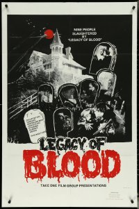 5r0658 LEGACY OF BLOOD 1sh 1978 nine people slaughtered by decapitation, crucifixion, ultra rare!