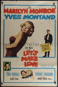 5r0664 LET'S MAKE LOVE 1sh 1960 great images of super sexy Marilyn Monroe & Yves Montand!