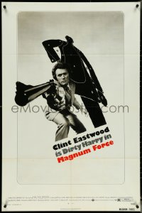 5r0694 MAGNUM FORCE 1sh 1973 best image of Clint Eastwood is Dirty Harry pointing his huge gun!