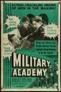 5r0709 MILITARY ACADEMY 1sh 1940 Tommy Kelly, Bobby Jordan, David Holt, Jackie Searl, ultra rare!