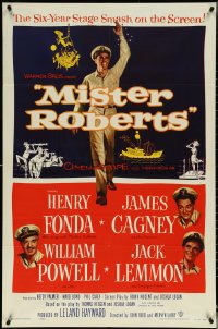 5r0711 MISTER ROBERTS 1sh 1955 Henry Fonda, James Cagney, William Powell, Lemmon, John Ford!