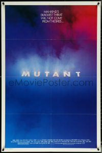 5r0721 MUTANT teaser A-1 1sh 1984 zombie horror, art of mankind's deadliest threat, colorful!