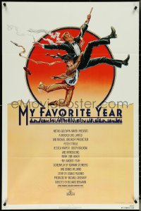 5r0723 MY FAVORITE YEAR 1sh 1982 art of Peter O'Toole & Mark Linn-Baker by John Alvin!