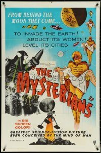 5r0727 MYSTERIANS 1sh 1959 they're abducting Earth's women & leveling its cities, RKO printing!