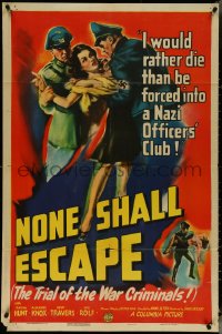 5r0739 NONE SHALL ESCAPE style B 1sh 1944 about trial of Nazi war criminals BEFORE the war had ended!