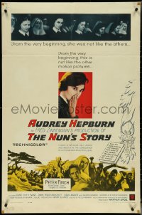 5r0744 NUN'S STORY 1sh 1959 religious missionary Audrey Hepburn was not like the others, Peter Finch