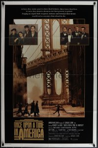 5r0755 ONCE UPON A TIME IN AMERICA 1sh 1984 De Niro, Woods, Sergio Leone, top cast old and young!