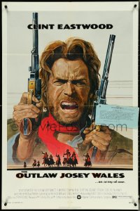 5r0764 OUTLAW JOSEY WALES NSS style 1sh 1976 Clint Eastwood is an army of one, Anderson art!