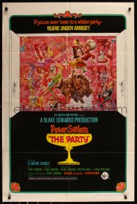 5r0775 PARTY style B 1sh 1968 Peter Sellers, Blake Edwards, great art by Jack Davis!