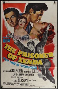 5r0801 PRISONER OF ZENDA 1sh 1952 Stewart Granger, Deborah Kerr, James Mason & Jane Greer!