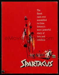 5r0139 SPARTACUS world premiere promo brochure 1961 Stanley Kubrick, Kirk Douglas, Reynold Brown art!