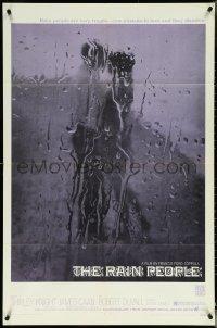 5r0814 RAIN PEOPLE 1sh 1969 Francis Ford Coppola, Robert Duvall, cool wet window image!