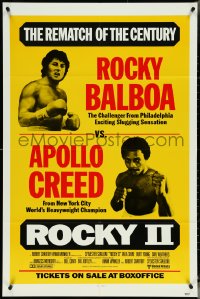 5r0841 ROCKY II 1sh 1979 Sylvester Stallone & Carl Weathers as Creed, the rematch of the century!