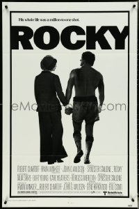 5r0838 ROCKY studio style 1sh 1976 boxer Sylvester Stallone, John G. Avildsen boxing classic!