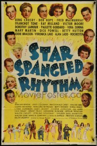 5r0885 STAR SPANGLED RHYTHM 1sh 1943 images of all of Paramount's best 1940s stars!