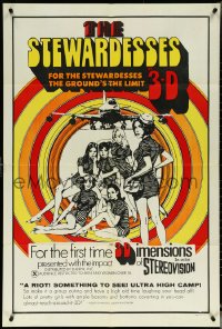 5r0894 STEWARDESSES 1sh R1973 sexy Christina Hart, The most talked about girls in America!