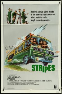 5r0905 STRIPES int'l 1sh 1981 Bill Murray, different wacky combat RV art by Jack Thurston!