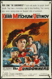 5r0910 SUNDOWNERS 1sh 1961 Australians Deborah Kerr, Robert Mitchum & Peter Ustinov!