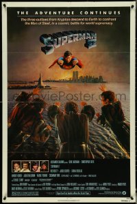 5r0914 SUPERMAN II NSS style 1sh 1981 Christopher Reeve, Terence Stamp, battle over New York City!