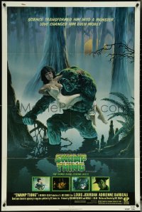 5r0915 SWAMP THING NSS style 1sh 1982 Wes Craven, Hescox art of him holding sexy Adrienne Barbeau!