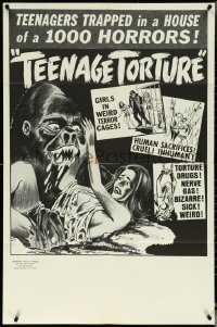 5r0929 TEENAGE ZOMBIES 1sh R1960s fiendish experiment performed with sadistic horror, Teenage Torture!