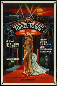 5r0949 TINSELTOWN 1sh 1980 Danielle Raye in a hot and torrid sex film, sexy artwork!