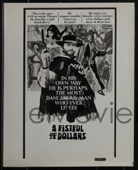 5r1898 FISTFUL OF DOLLARS 5 8x10 stills 1967 Eastwood, the man with no name, all with artwork!