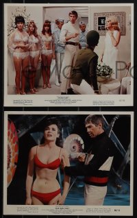 5r1902 IN LIKE FLINT 5 color 8x10 stills 1967 spy James Coburn with three sexy ladies in bikinis!