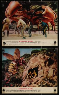 5r1869 MYSTERIOUS ISLAND 11 color 8x10 stills 1961 Ray Harryhausen, Jules Verne sci-fi, cool images!