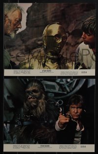 5r1881 STAR WARS 8 8x10 mini LCs 1977 A New Hope, George Lucas, Luke, Leia, with original NSS!