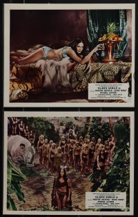 5r1736 PREHISTORIC WOMEN 8 color English FOH LCs 1966 Hammer, Slave Girls, Martine Beswick!