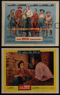 5r1563 BIG COUNTRY 8 LCs 1958 Gregory Peck, Simmons, Baker, Ives, Connors, William Wyler!