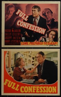 5r1583 FULL CONFESSION 8 LCs 1939 Victor McLaglen, Sally Eilers, Joseph Calleia, rare complete set!