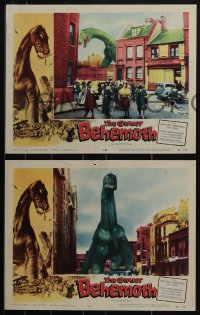 5r1584 GIANT BEHEMOTH 8 LCs 1959 massive dinosaur monster smashing city, great complete set!