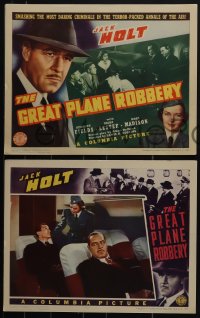 5r1585 GREAT PLANE ROBBERY 8 LCs 1940 Jack Holt smashes the most daring criminals, rare complete set!