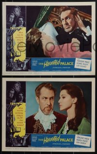 5r1588 HAUNTED PALACE 8 LCs 1963 Vincent Price, Lon Chaney Jr., Paget, Edgar Allan Poe, complete set!