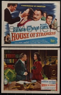 5r1593 HOUSE OF STRANGERS 8 LCs 1949 Edward G. Robinson, Richard Conte, Zimbalist Jr., Valentine!