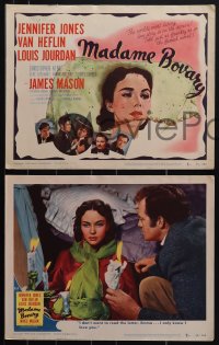 5r1605 MADAME BOVARY 8 LCs 1949 wonderful artwork of pretty Jennifer Jones + Mason, Heflin & Jourdan!