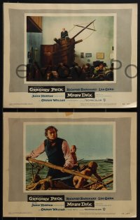 5r1607 MOBY DICK 8 LCs 1956 Gregory Peck, Orson Welles, directed by John Huston, Herman Melville!