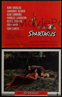 5r1642 SPARTACUS 7 roadshow LCs 1961 Kubrick classic, Kirk Douglas, Laurence Olivier, Jean Simmons!