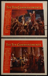 5r1621 TEN COMMANDMENTS 8 LCs 1956 Cecil B. DeMille classic, Charlton Heston, Yul Brynner!