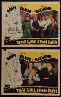 5r1668 THAT GIRL FROM PARIS 4 LCs 1936 Lily Pons, Jack Oakie, Gene Raymond, Mischa Auer!