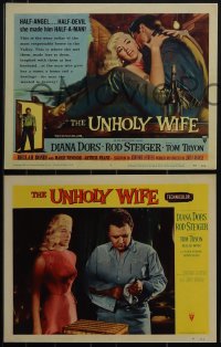 5r1628 UNHOLY WIFE 8 LCs 1957 half-devil half-angel bad girl Diana Dors, Rod Steiger!