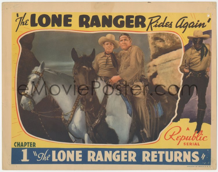 eMoviePoster.com: 5r1339 LONE RANGER RIDES AGAIN chapter 1 LC 1939 ...